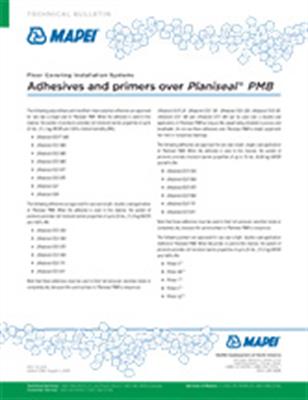 Adhesivos e imprimadores sobre Planiseal PMB